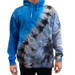 Tie dye blue and gray Limited Playoff Hoodie sweatshirt for stylish clothing options