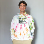 Tie dye DDH Hoodie sweatshirt with Dye House logo, ideal for comfortable clothing