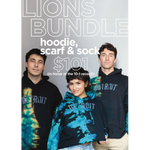 Detroit Lions tie-dye clothing bundle with hoodie, scarf, and socks for $101