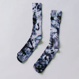 Tie dye black, white, and gray bamboo rayon socks for stylish clothing