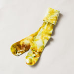 Color socks in varying yellows.